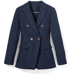LOFT Tweed Double Breasted Blazer